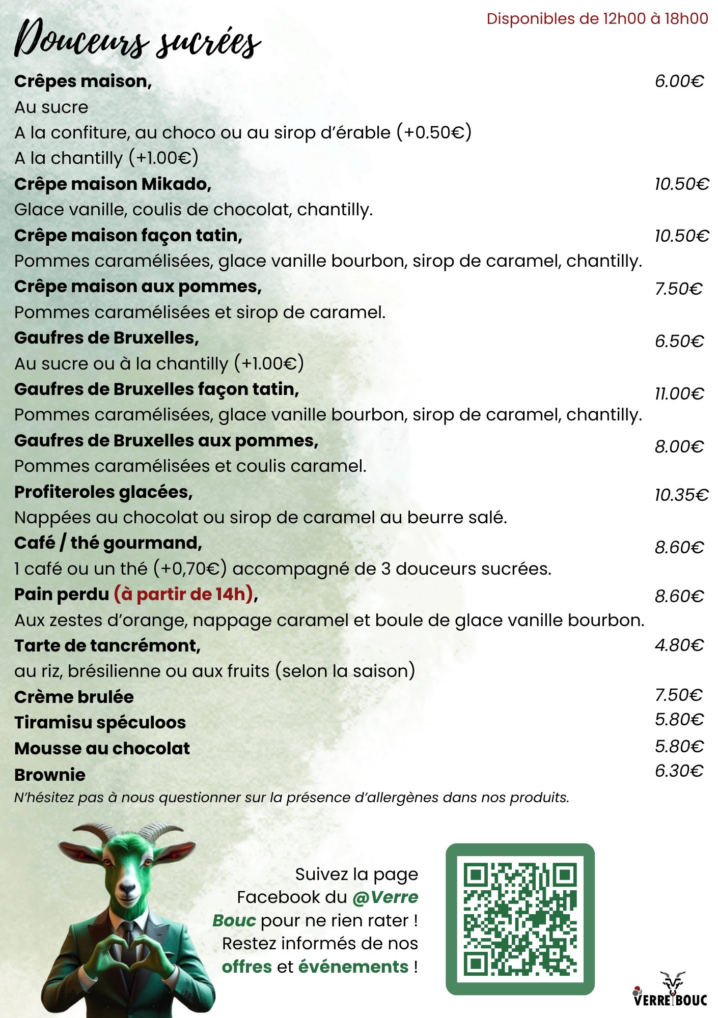 Menu - Sandwichs classiques